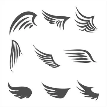 Set of Wings. Stock Illustration