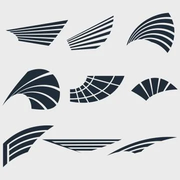 Set of Wings. Illustrazione stock