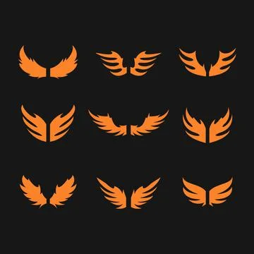 Set wings Illustrazione stock