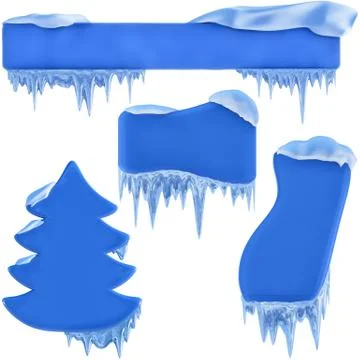 Set of winter frames Stock Illustration