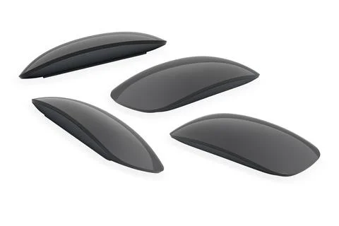 Set of wireless mice isolated on white background, concept of technology and 스톡 일러스트