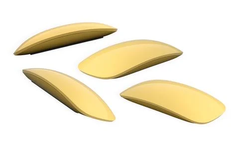 Set of wireless mice isolated on white background, concept of technology and  Stock Photos