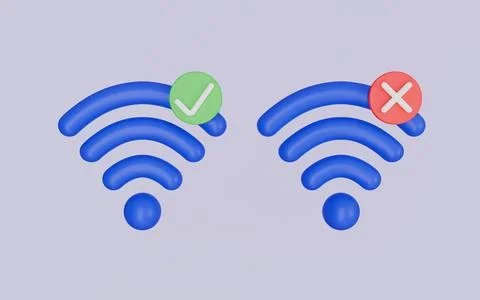 Set of Wireless or Wifi, Lost network Wifi, Error Internet, Broadcasting Stock Illustration
