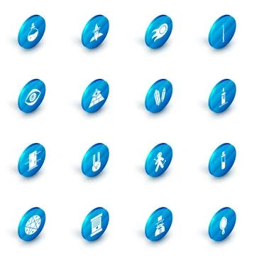 Set Wizard warlock, Fireball, Magic wand, Hypnosis, Trunk for magic tricks,.. Stock Illustration