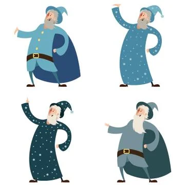 Set of wizards Stock Illustration