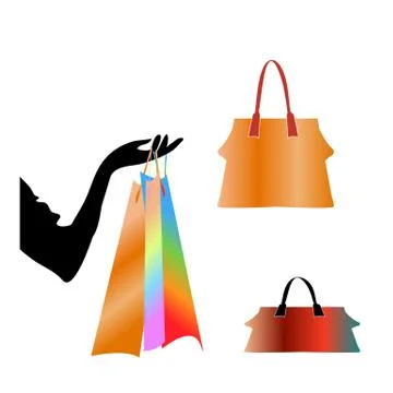 Set woman's bags vector Stock Illustration
