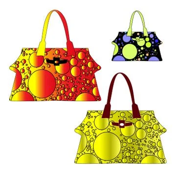 Set woman's bags vector Illustrazione stock