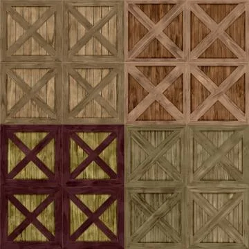 Set of wood crate generated textures 스톡 일러스트