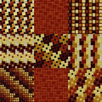 Set of wood floor pattern seamless generated textures Stock Illustration