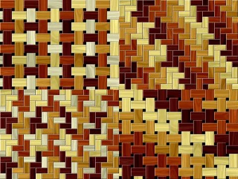 Set of wood floor pattern seamless generated textures Stock Illustration