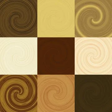 Set of wood swirl generated textures Stock Illustration