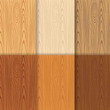 Set of Wood textures, different colors. Vector illustration. Stock Illustration