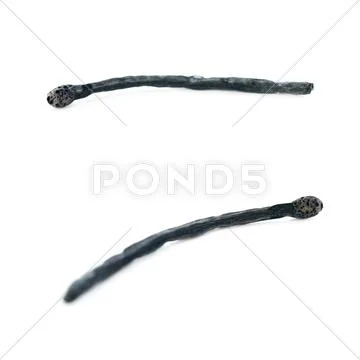 Set of Wooden match isolated over the white background Stock Photos
