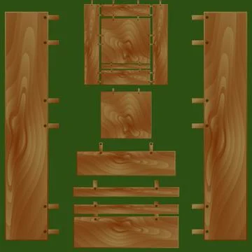 Set of wooden, textural. Stock Illustration
