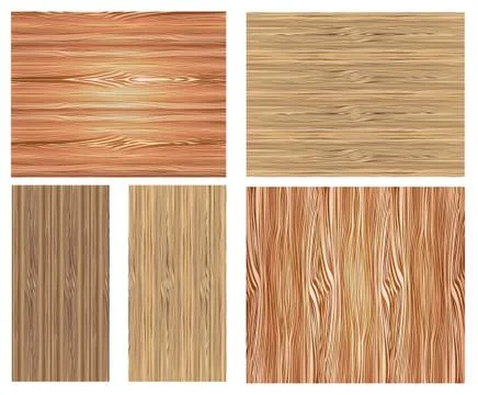 Set of wooden textures Stock Illustration