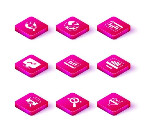 Set Work search, Search data analysis, Financial growth, Stocks market graphs イラスト素材