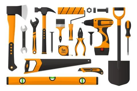 Set of work tools Stock Illustration