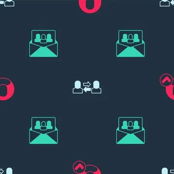 Set Worker, Exchange work and Project team base on seamless pattern. Vector Stock Illustration