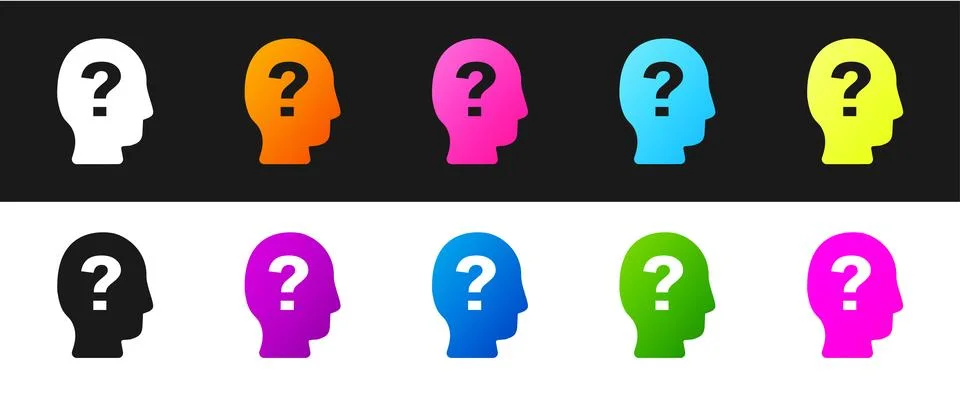 Set Worker icon isolated on black and white background. Business avatar symbol Illustrazione stock