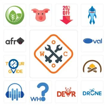 Set of working class, drone photography, dear, who, audio visual, hearth, tou 無料イラスト素材