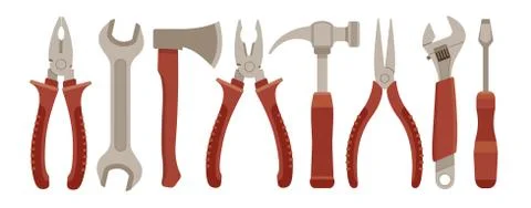 Set of working tools Stock Illustration