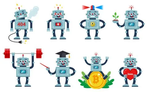 Set with works on a white background. Stock Illustration