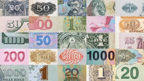Set of world Currency. Stock Footage 238700821