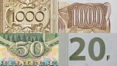 Set of world Currency. Stop motion animation. Video stock 209308002