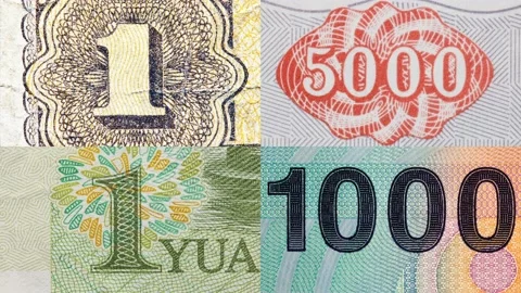 Set of world Currency. Stop motion animation. Stock Footage 235055489