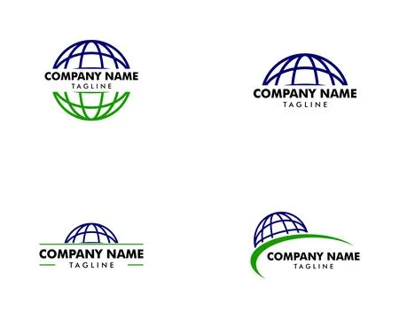 Set of World Logo Icon Design Vector Illustration Stock Illustration
