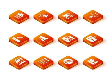 Set World travel map, Plane, takeoff, Pilot hat, No alcohol, crash, Conveyor Stock Illustration