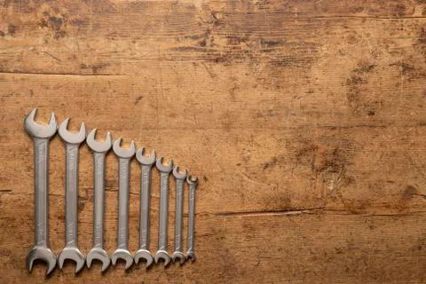 A set of wrench keys Stock Photos
