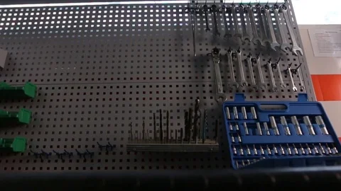 Set of wrenches and mechanic tools Stock Footage 73743587