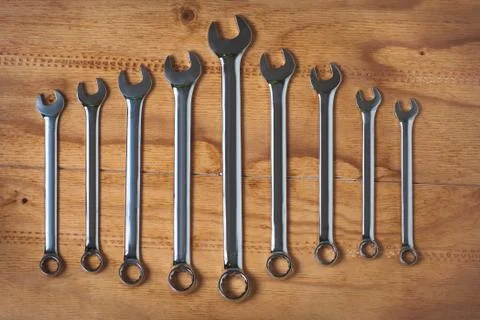 Set of wrenches Stock Photos