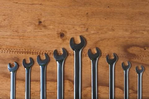 Set of wrenches Stock Photos