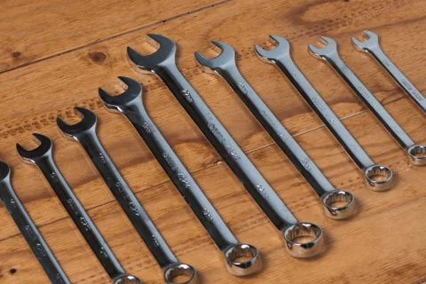 Set of wrenches Foto stock