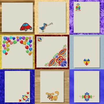 Set of writing paper textures Stock Illustration