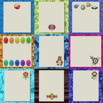 Set of writing paper textures Stock Illustration