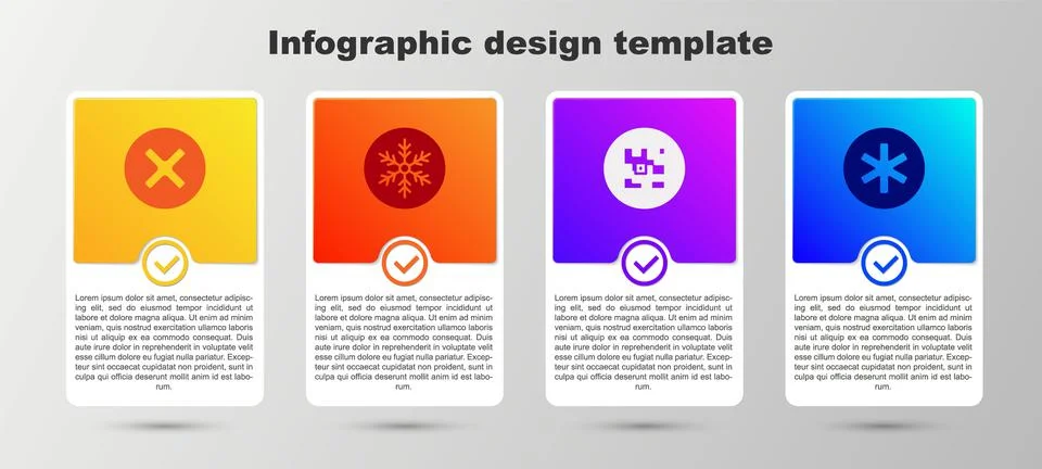 Set X Mark, Cross in circle, Snowflake, QR code and Medical symbol of the Stock-Illustration