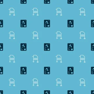 Set X-ray shots and Walker on seamless pattern. Vector 스톡 일러스트