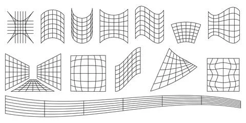 Set of Y2K bling retro elements and abstract brutalism shapes. Hipster grap.. Stock-Illustration