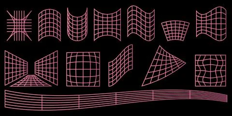 Set of Y2K bling retro elements and abstract brutalism shapes. Hipster grap.. 스톡 일러스트