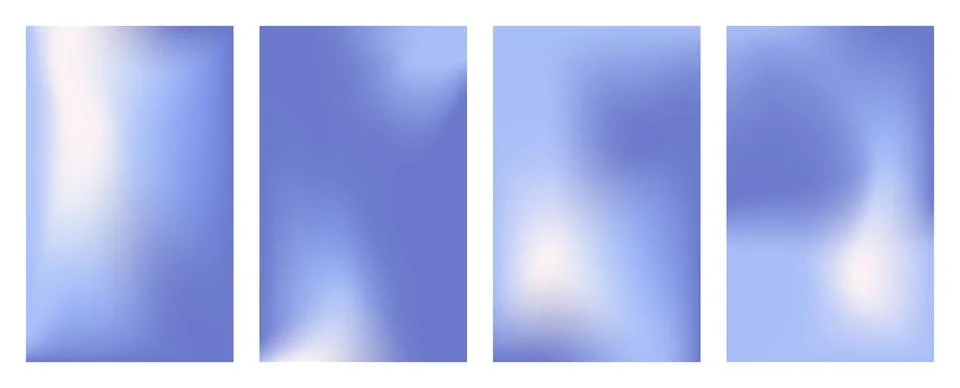 Set of y2k gradient backgrounds in blue pastel color. 스톡 일러스트
