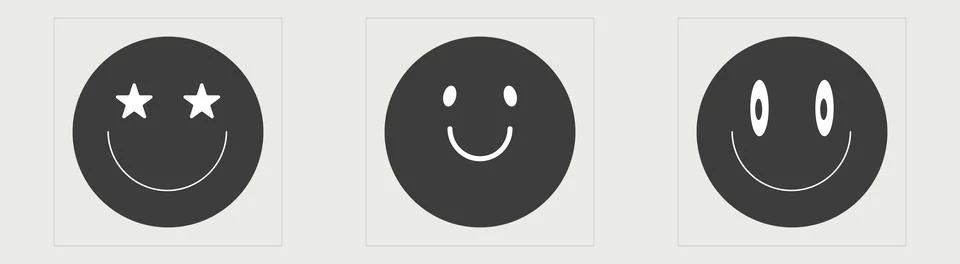 Set of Y2K style vectors of objects. Brutalism star and flower shapes. Elements Stock Illustration