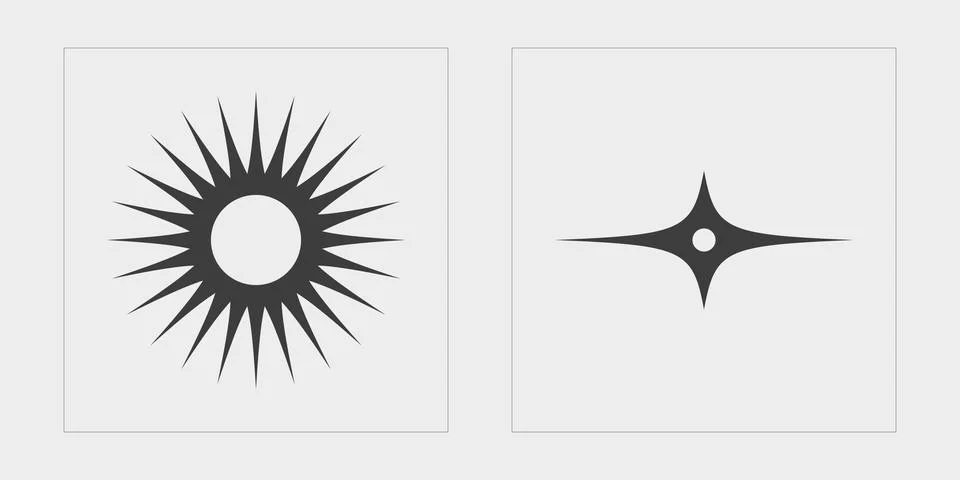 Set of Y2K style vectors of objects. Trendy geometric postmodern figures. For Stock Illustration