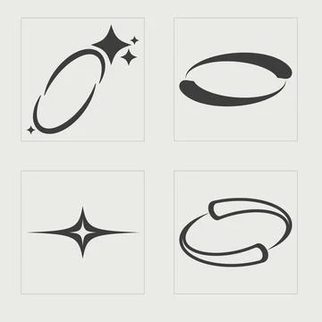 Set of Y2K style vectors of objects. Trendy geometric postmodern figures 스톡 일러스트