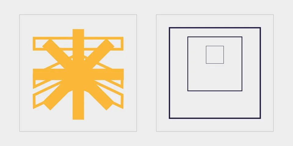 Set of Y2K style vectors of objects. Trendy geometric postmodern figures Illustrazione stock