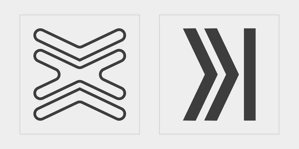 Set of Y2K style vectors of objects. Trendy geometric postmodern figures イラスト素材