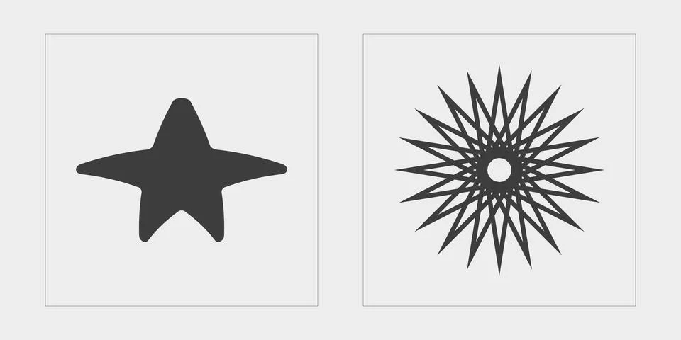 Set of Y2K style vectors of objects. Trendy geometric postmodern figures. Flat Stock Illustration