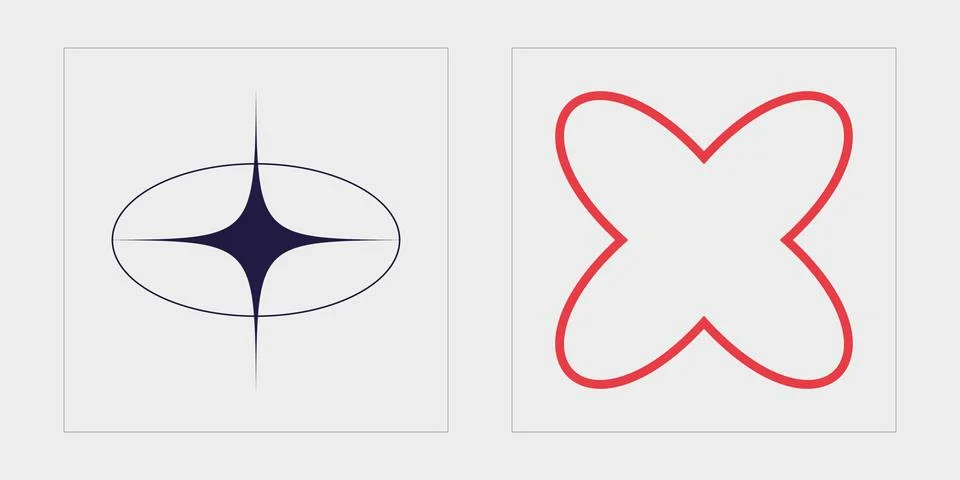 Set of Y2K style vectors of objects. Extraordinary Graphic Assets. Objects in Stock Illustration